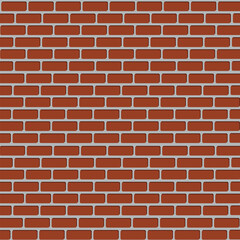 Brickwork, a brick wall drawn in a vector. The background is abstract with imitation of a brick wall.