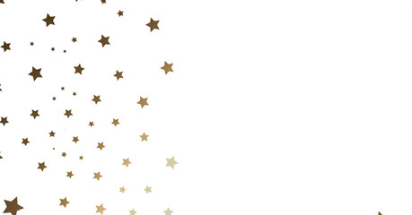 Gold Star Scatter on White Background
