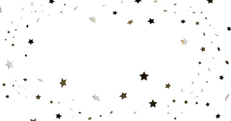 Falling Stars on White Background