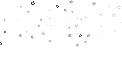 Free stock photo of grey stars scattered on white background. Ideal for design projects.