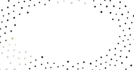 Black and White Starry Frame Background