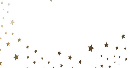 Gold Star Scatter on White Background