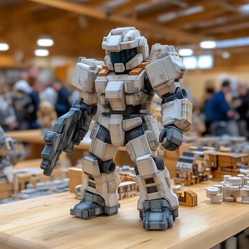Detailed miniature armored figure, likely a collectible model kit