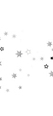 Simple design with gray and black stars scattered on a white background. Ideal for backgrounds or patterns.