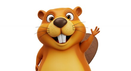 Cartoon beaver illustration