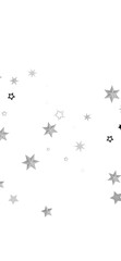 Fototapeta premium Abstract image of silver stars scattered on a white background. Perfect for backgrounds, cards, or decorations.