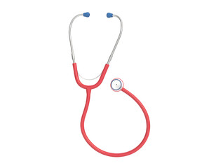 Red stethoscope on black background healthcare