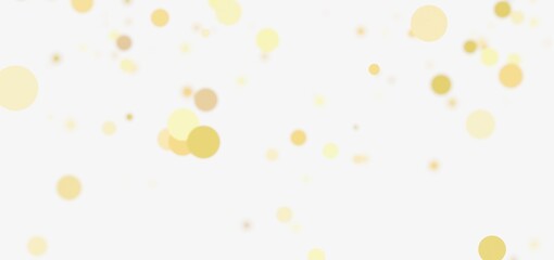 Soft, glowing gold bokeh lights on white. Perfect for backgrounds, websites, and presentations.