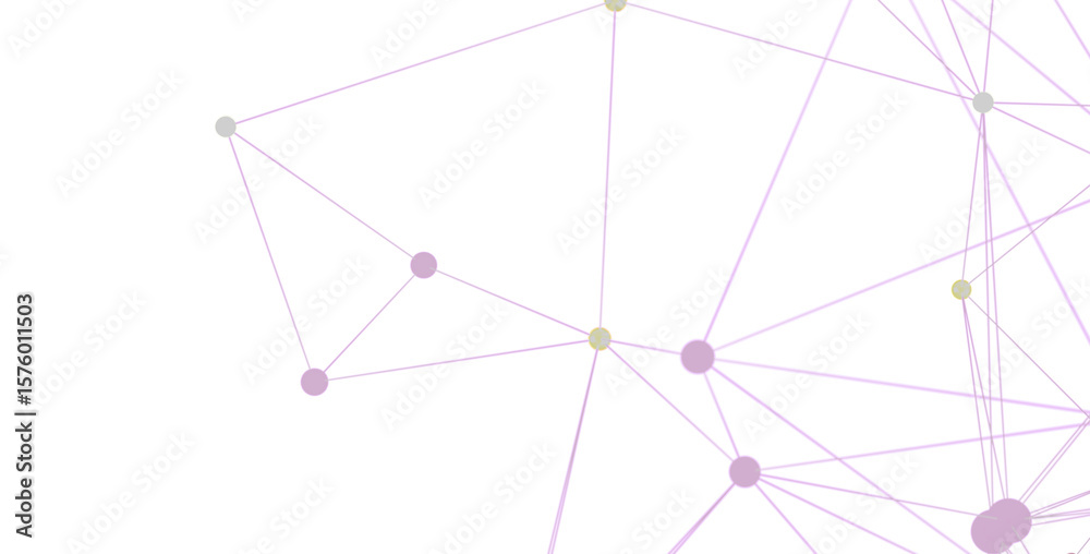 Poster modern abstract background with connected dots and lines. ideal for technology, network, and connect