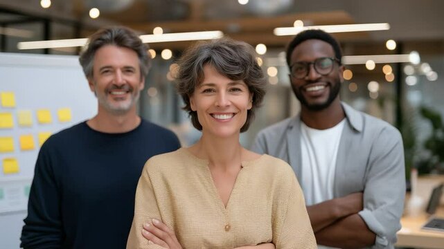 "Enhance teamwork with Agile Scrum huddles around a Kanban board in a modern office setting."