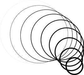 Circle with waves line gradient. Concept digital, technology, modern, science