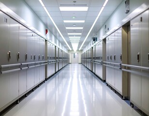 Hospital corridor, clean and modern (1)