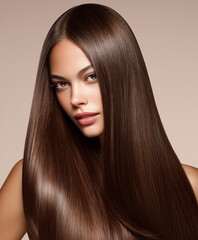 High-resolution studio hair beauty portrait with emphasis on texture, color, and shape #17