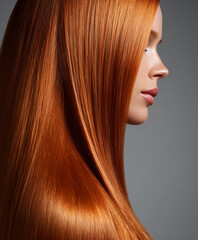 Fototapeta premium High-resolution studio hair beauty portrait with emphasis on texture, color, and shape #21