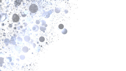 Elegant, abstract background with silver bubbles and bokeh. Perfect for websites, presentations, and more!