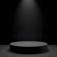 Abstract curve black podium 3d background of luxury presentation product  