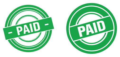 Paid Stamp Set Images - Green Receipt & Settled Seals