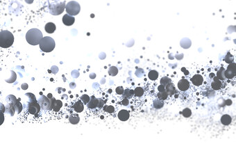 Abstract background with grey bubbles floating on white. Perfect for websites, presentations, and more.