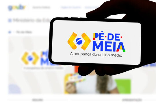 Guilherand-Granges, France - July 11, 2025. P&eacute;-de-Meia is a Brazilian government program offering financial incentives to public high school students to support school attendance and completion.