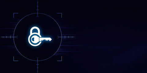 Fototapeta premium Targeted Cybersecurity Unlocking Digital Protection with Precision Access Control