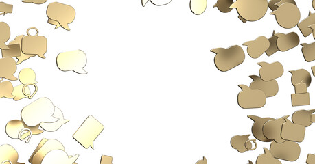 3D rendering flying email icon and web flying