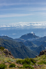 beautiful mountain landscape on the island of Madeira in Portugal