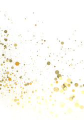 Glorious Cascade: Exquisite 3D Illustration of Glowing gold Confetti
