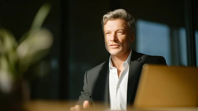 Presenter Using Projector in Conference Room with Natural Light