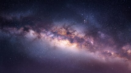 outer space with stars and dust clusters, galaxies milky way