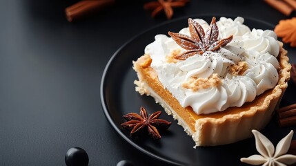 Deliciously Decorated Dessert on Elegant Plate Capturing Sweet Indulgence