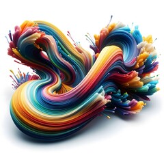 colorful dynamic flow isolated on white background