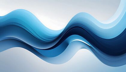 Obraz premium abstract blue wave background | Abstract Blue Wave Pattern with Smooth Flowing Design and Layers