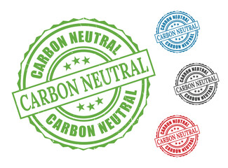 Green Certified Stamp Set, Eco Sustainability Grunge Rubber Icons  