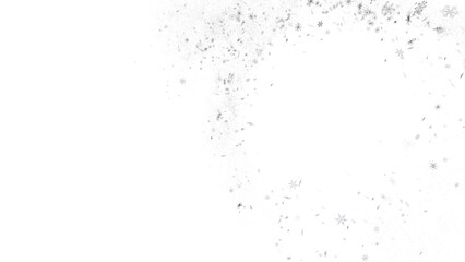 Glistening Snow Shower: Striking 3D Illustration Showcasing Falling Holiday Snowflakes