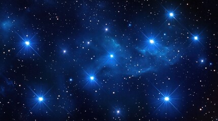 Cosmic nebula, bright stars, deep space