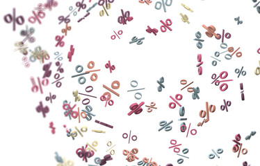 percent rain shopping digital in 3d.