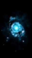 A swirling celestial object with radiant light.