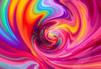 Abstract swirling vortex of vibrant hues, dynamic digital art,  swirl,   optical illusion