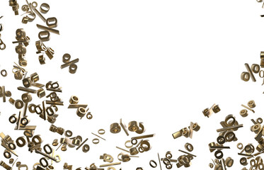 percent rain shopping digital in 3d.