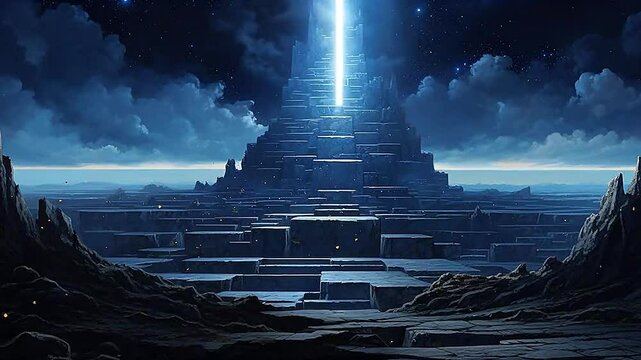 Holy place in Delfts Blauw realistis, highly detailed,ai generatif