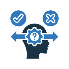 Decision mixed color icon