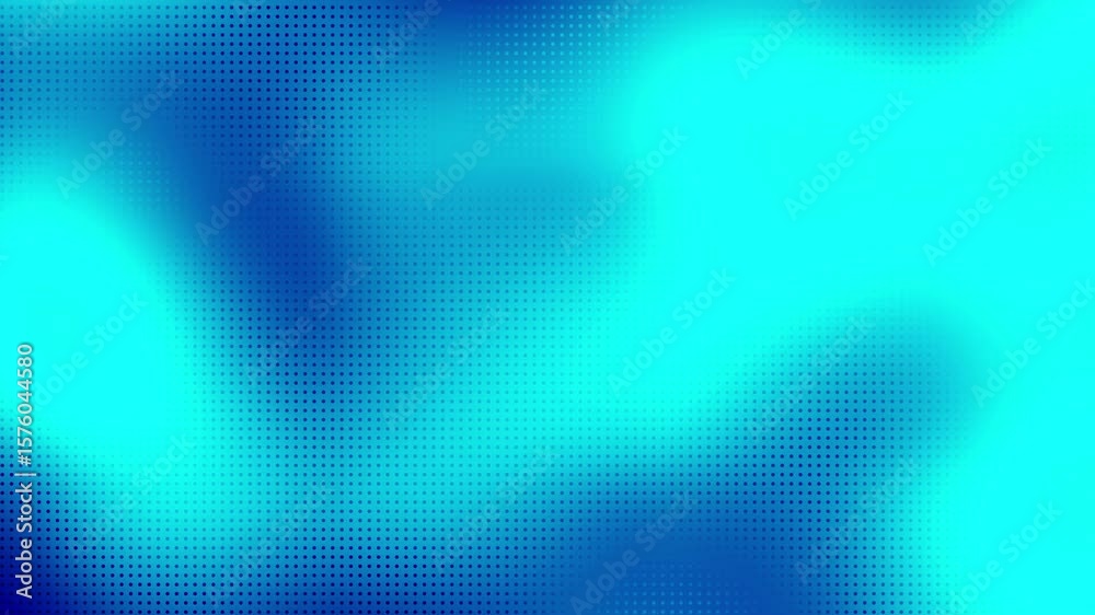 Poster abstract blue halftone dots motion background. abstract colorful polka dot pattern animation backgro