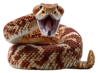 rattlesnake coiled isolated on transparent background