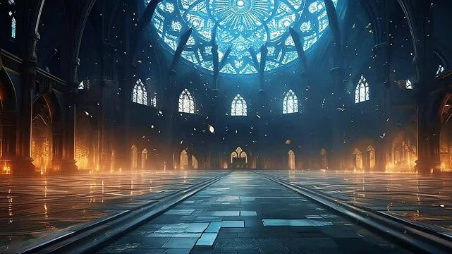 Holy place in Delfts Blauw realistis, highly detailed,ai generatif