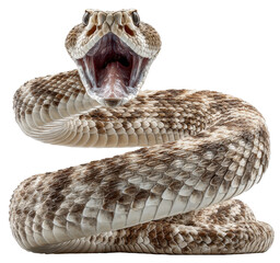 rattlesnake coiled isolated on transparent background