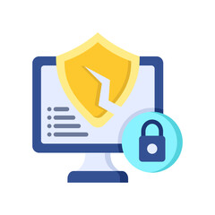 Obraz premium Vulnerability Security flat color icon