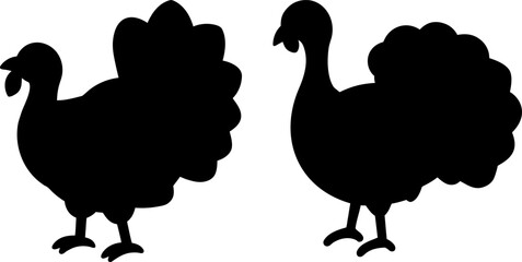 Turkey vector, Vector of Turkey, A set of Turkey animal art designs, Turkey icon isolated