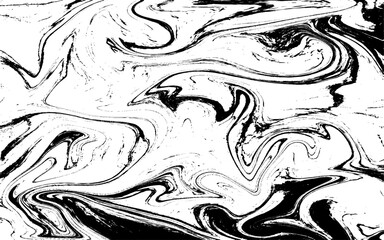 Ebru marbling, traditional Turkish painting art. Black and white Marble texture background. Monochrome marbling texture. Abstract background for your design. 