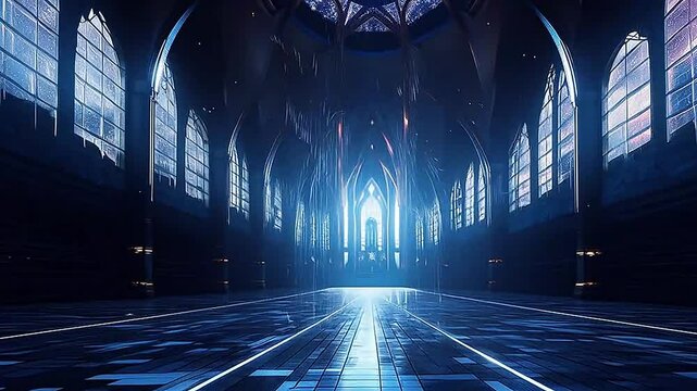 Holy place in Delfts Blauw realistis, highly detailed,ai generatif