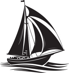 Silhouette of a sailing ship